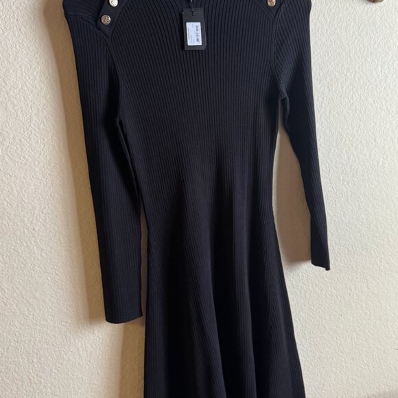 Maje Ribbed Flared Dress NWT - Picture 3 of 5